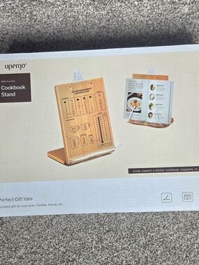Upergo Cookbook Stand With Measurements Chart MDF Wood New In Box